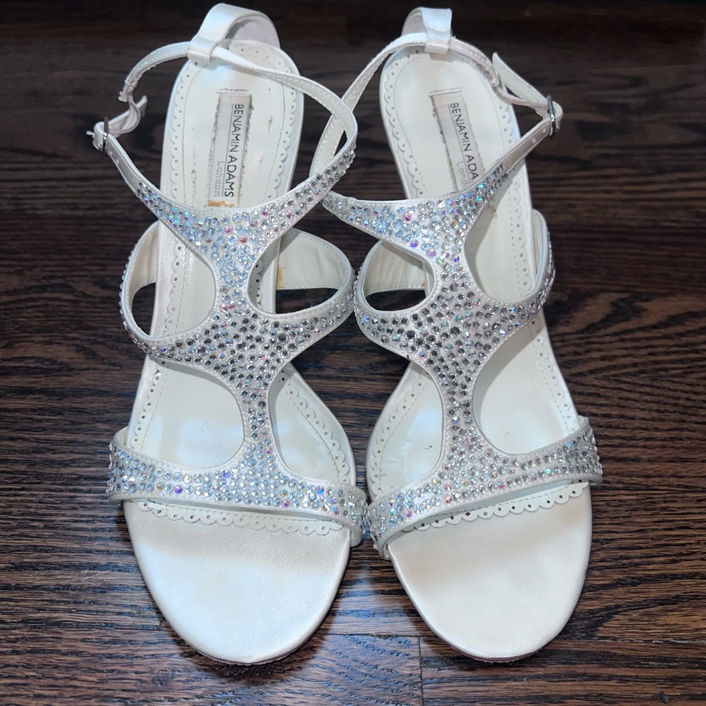 Benjamin Adams Glamorous Silver Rhinestone Heels - Picture 2 of 6